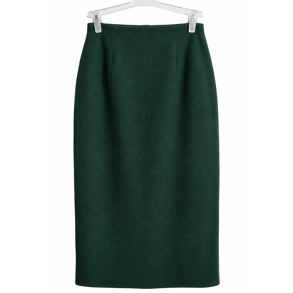 Jones New York Skirt Womens 6 Green 100% Worsted Wool Pencil Midi Vintage USA